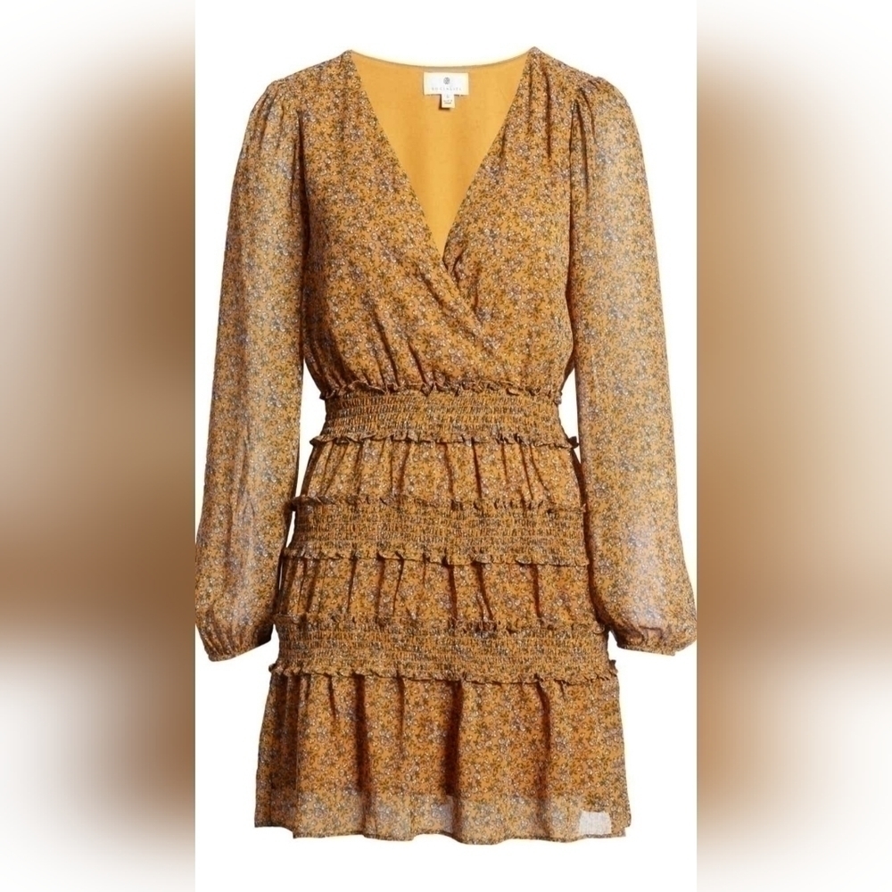 Socialite Long Sleeve Floral Print Minidress